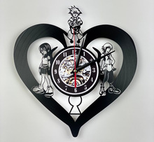 黑胶唱片挂钟  kingdom hearts Vinyl record Clock 王国之心时钟