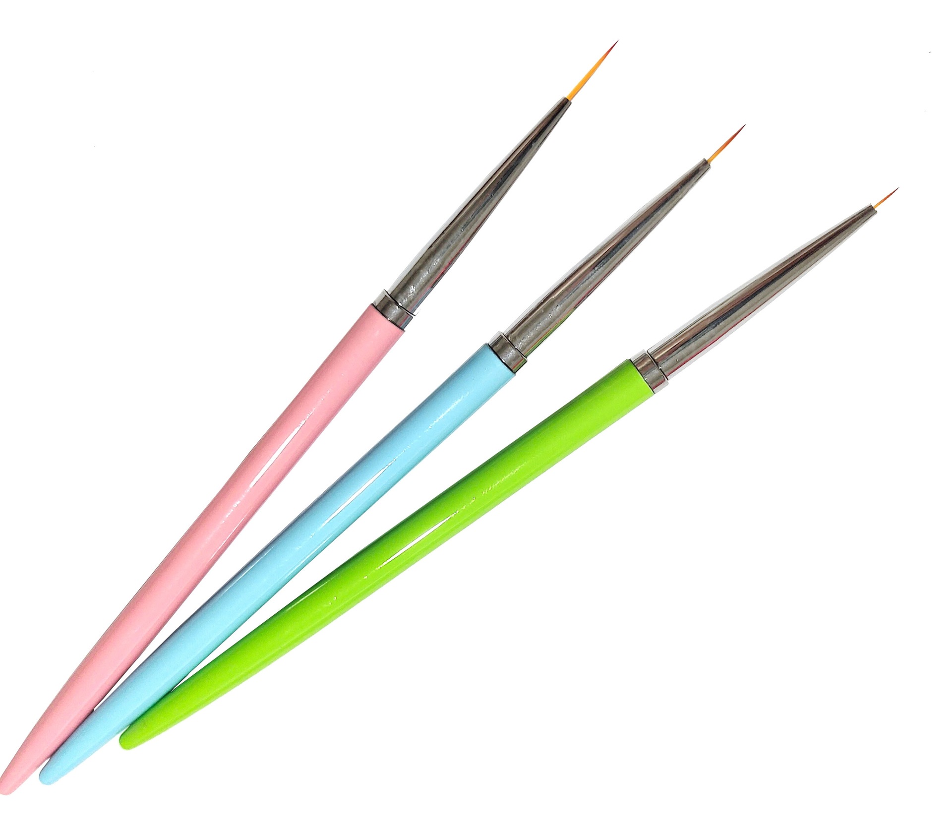 金属杆美甲拉线笔 套装 工厂批发美甲工具彩绘笔画花笔勾线笔