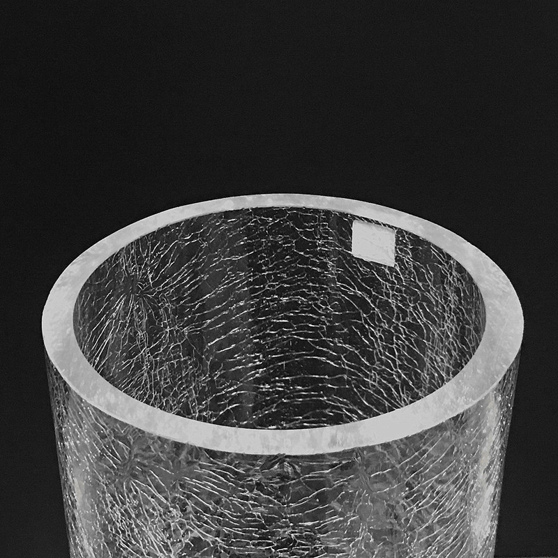 玻璃透明冰裂花瓶摆件富贵竹百合玫瑰客厅插花特大号落地