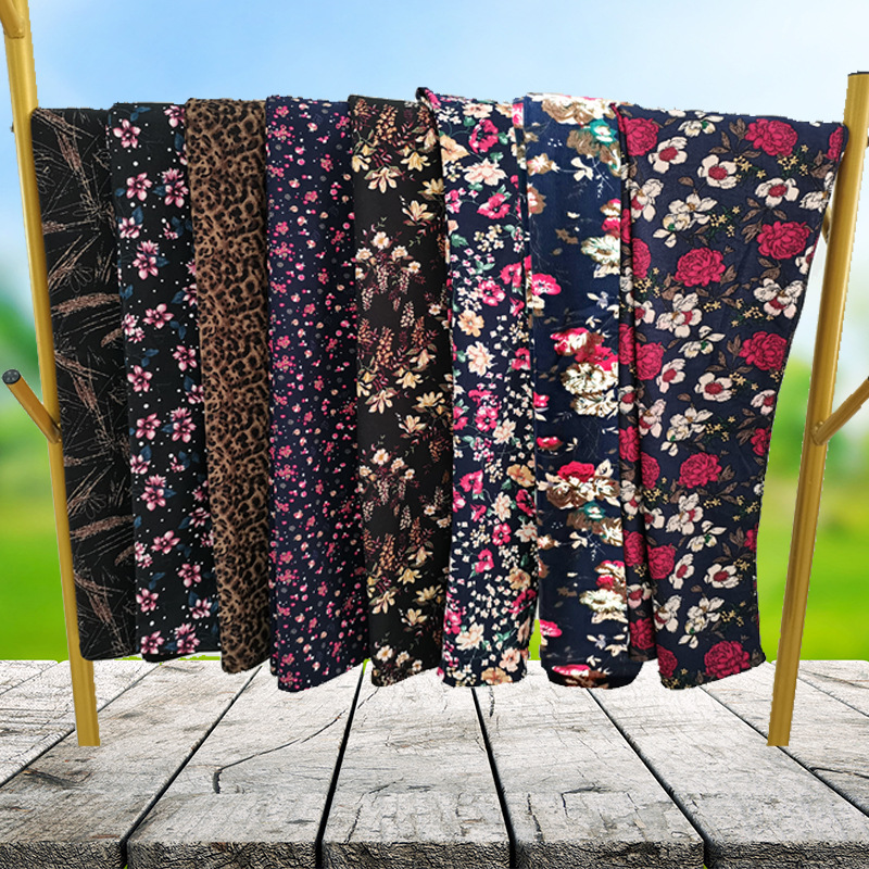 东北大妈保暖花裤薄款棉裤高腰超柔高弹宽松如厚加绒中老年打底裤