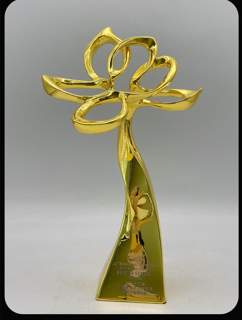 金鸡百花奖奖杯定制电影金鹰华表奖杯人像奖杯定做白玉兰颁奖奖杯