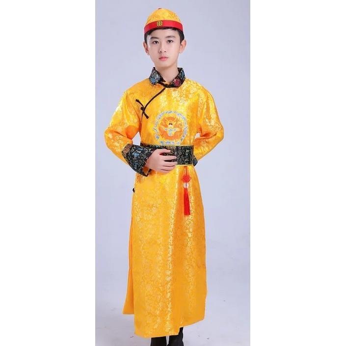 儿童古装清朝皇帝太子阿哥服贝勒服小地主少爷服成人古代演出服装