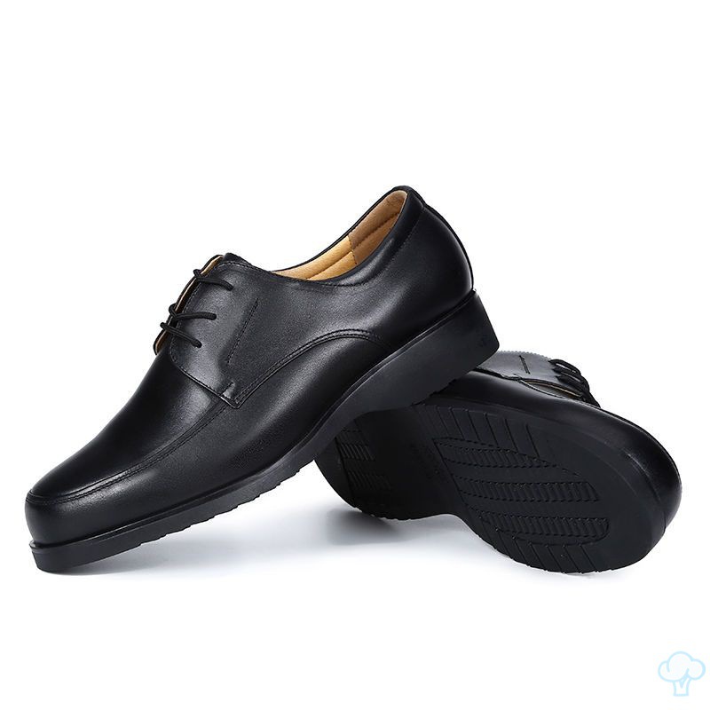 保安鞋秋冬男女款低帮休闲皮鞋城管商务公务办公室制式执勤正装