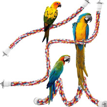 大中小型鹦鹉棉绳攀爬绳索 啃咬玩具棉绳玩具旋转爬梯 鸟玩具
