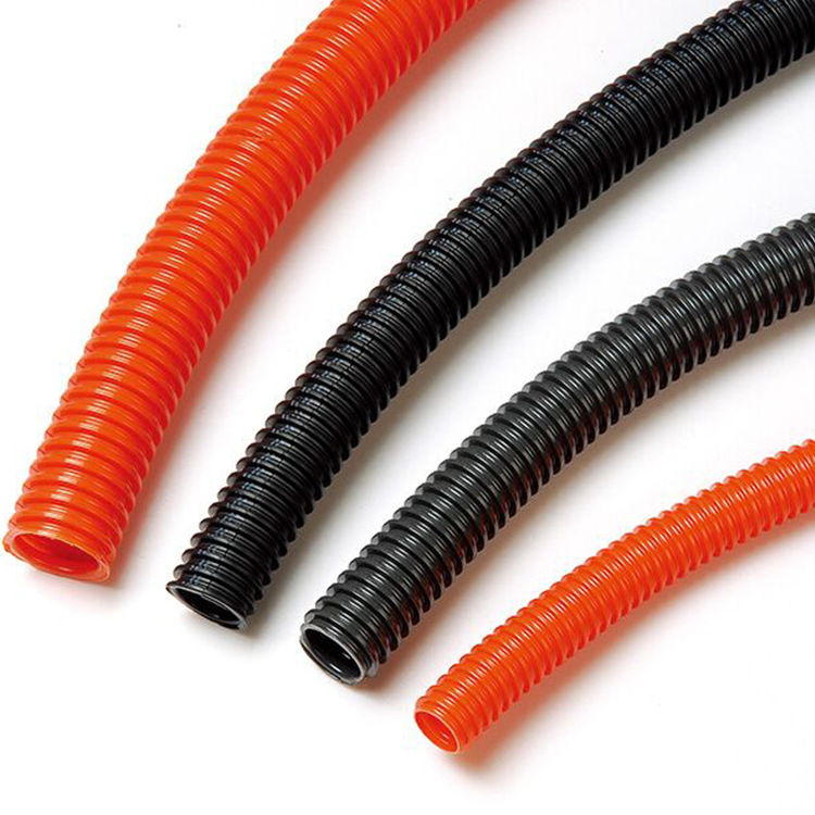 汽车阻燃波纹管 pa尼龙线束橙色高温软管 线束保护系统波浪管