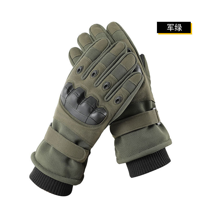 Knight Tactical Warm Gloves Winter Outdoor Motorcycle Men's Fleece-Lined Protective Cold-Proof Gloves