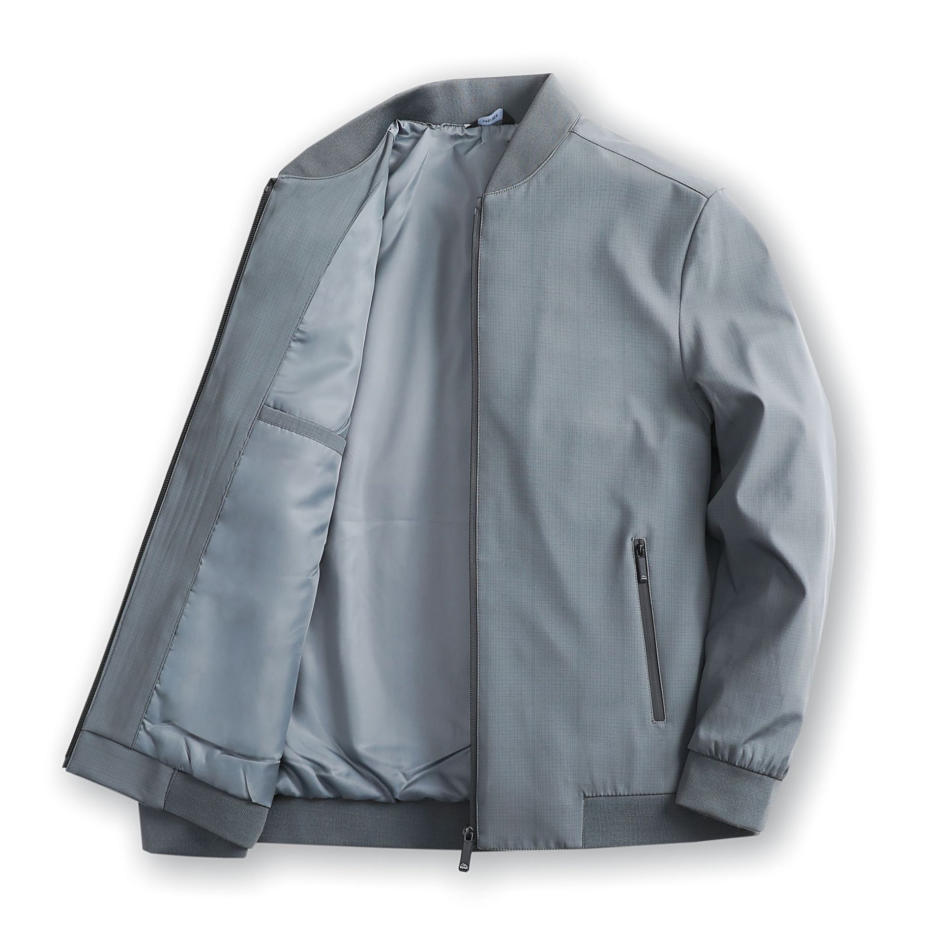 2024年春季新款商务休闲夹克衫韩版潮流百搭男士纯色百搭外套