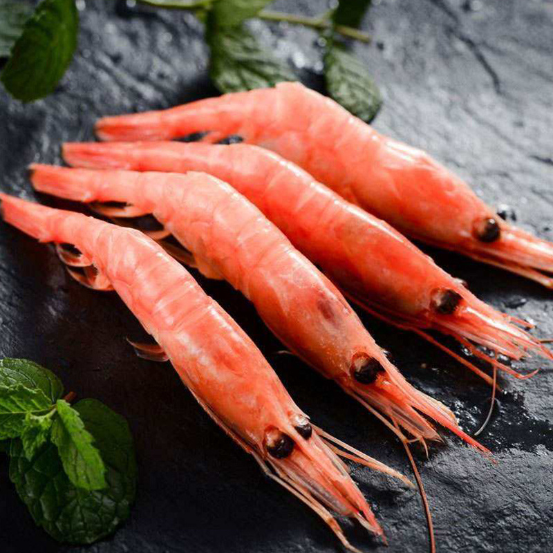 俄罗斯北极甜虾原装进口海鲜水产野生冷冻大虾产地货源鲜活虾