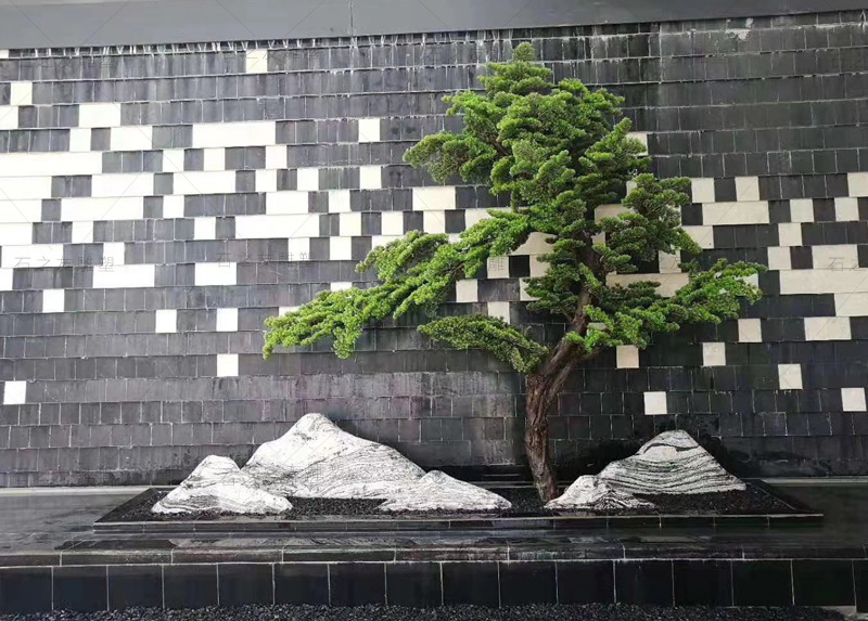 雪浪石切片组合风景石石材园林景观石庭院点缀石假山石泰山石片石