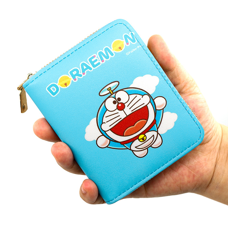 mini cartoon wallet doraemon coin purse student coin purse card holder two-in-one