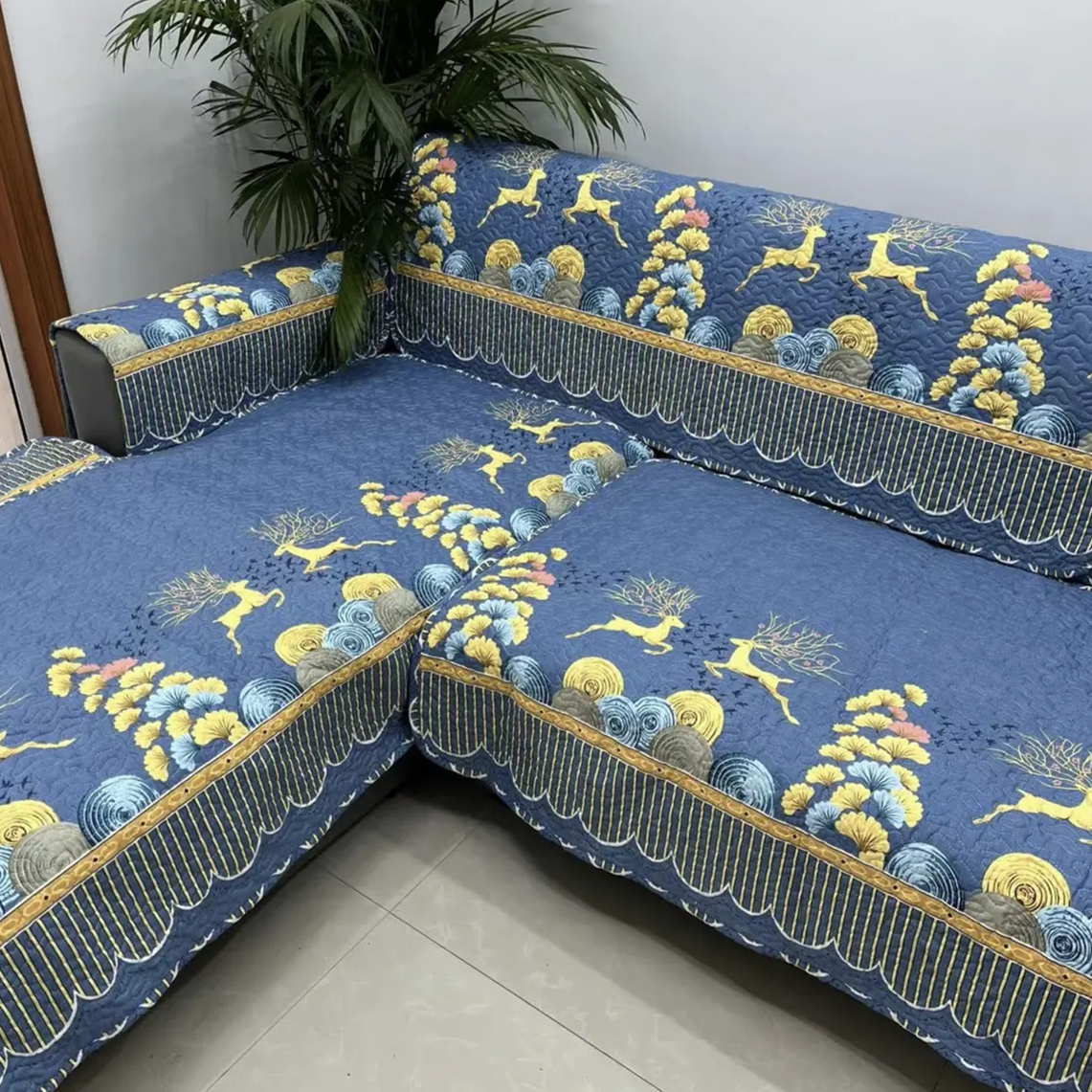 四季通用沙发垫套装防滑组合沙发套罩全包沙发垫子盖巾六件套