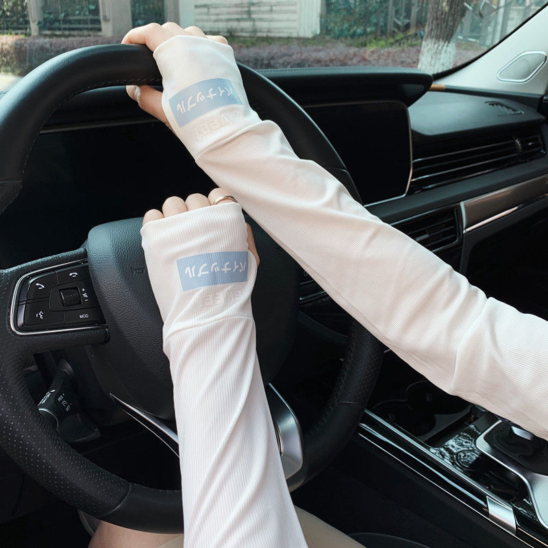 summer men‘s and women‘s ice sleeve sun protection oversleeve uv-proof cool thin extended ice silk oversleeve driving hand guard arm sleeve