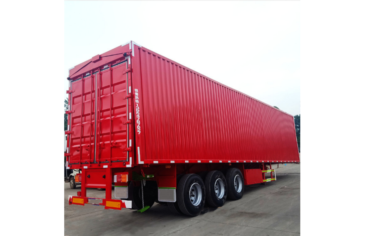 95米集装箱展翼半挂车 厢式展翼半挂车