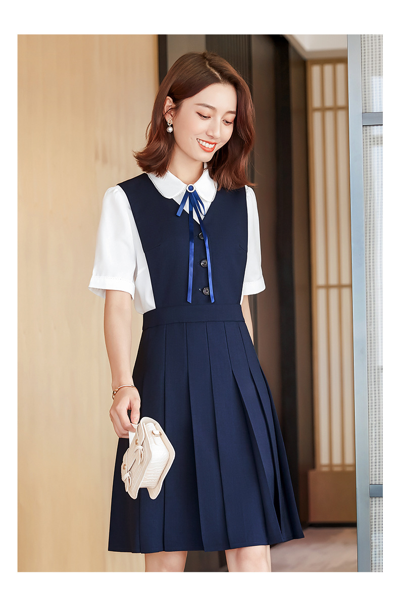 老师职业装教师套装小学面试服装幼儿园教师园服工作服女春夏裙子