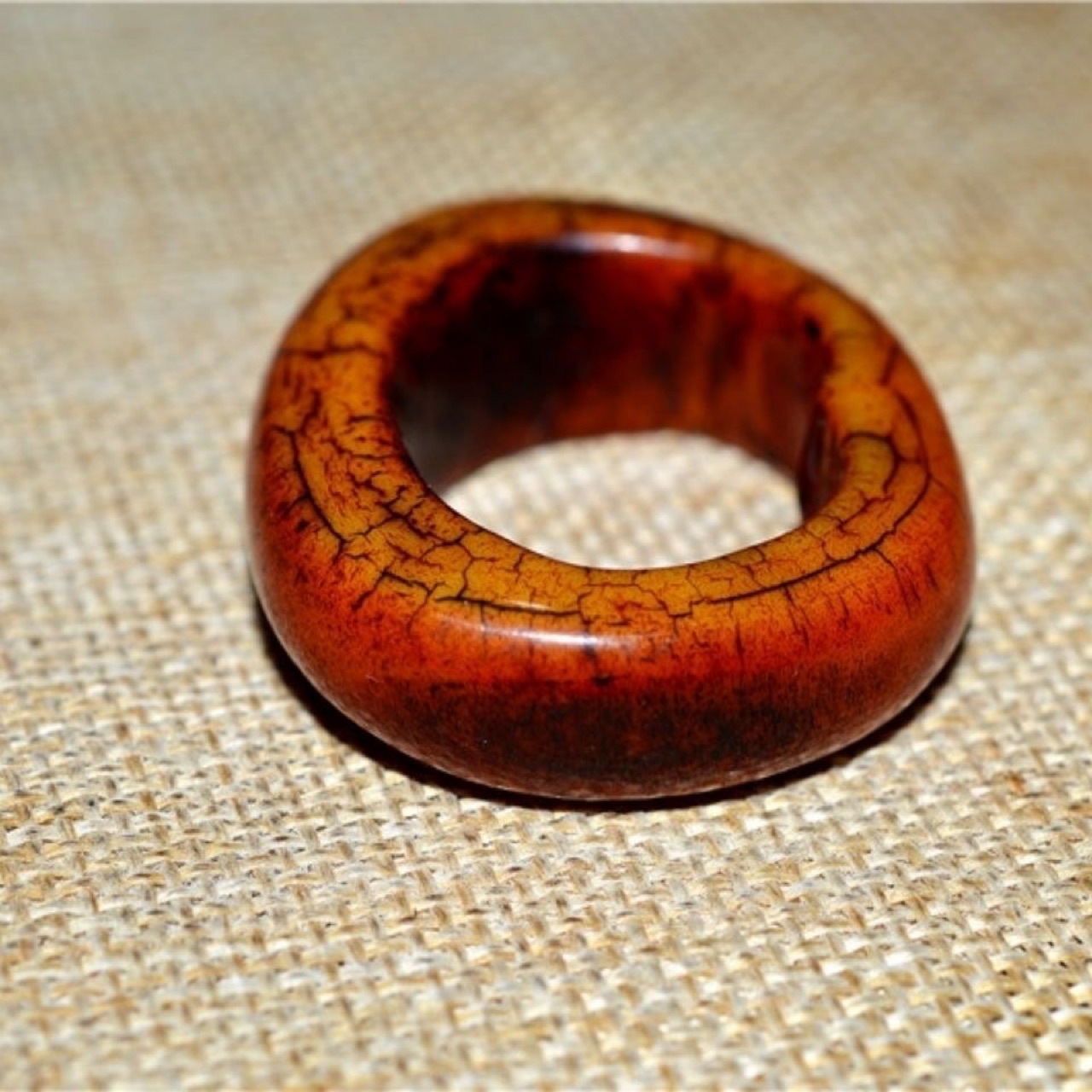 老牦牛骨平安扣跑环骨圈子戒指吊坠文玩古玩项链diy菩提配饰