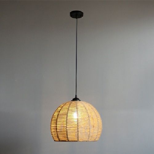 round Spherical Hemp Rope Ceiling Lamp Vintage Clothing Store Net Bar Counter Coffee Restaurant Ideas Special Japanese Style Pastoral B & B