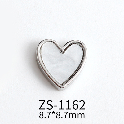 Fritillary Love Heart Internet Hot Nail Ornament Metal Edging Peach Heart Fritillary Alloy Nails Decoration ZS-1161