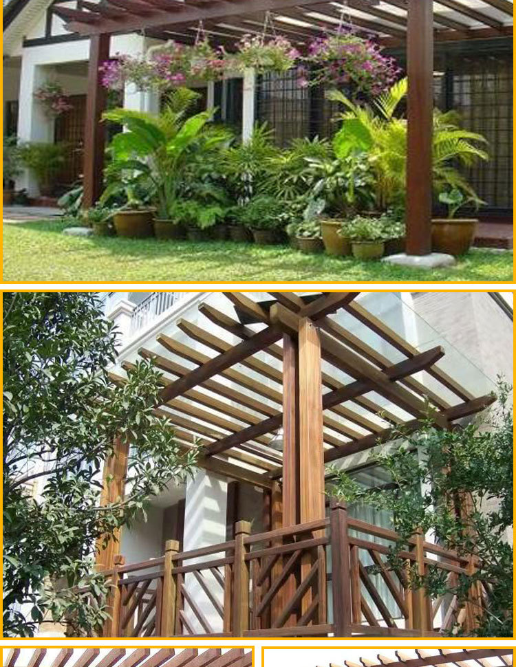 葡萄架防腐木庭院阳台花架花园别墅爬藤廊架定制露台顶楼花架木质