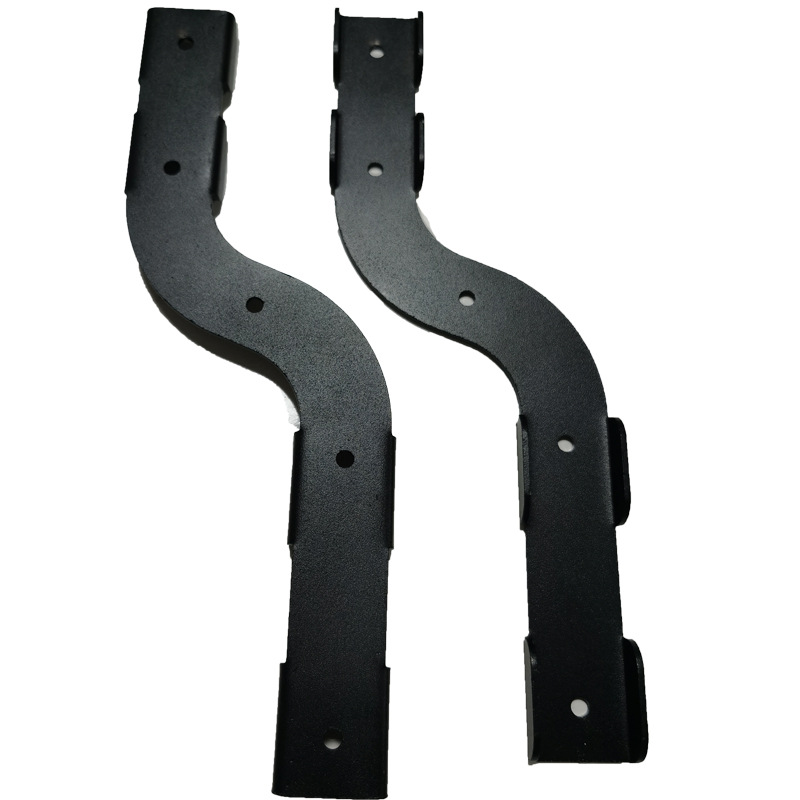 户外马扎实木蛋卷桌行军床连接件磨砂黑s型铁件折叠桌椅五金配件