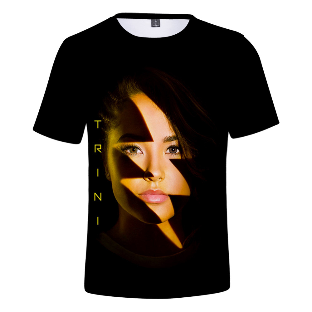 欧美说唱歌手 becky g 3d印花成人儿童男女宽松嘻哈短袖t恤定制