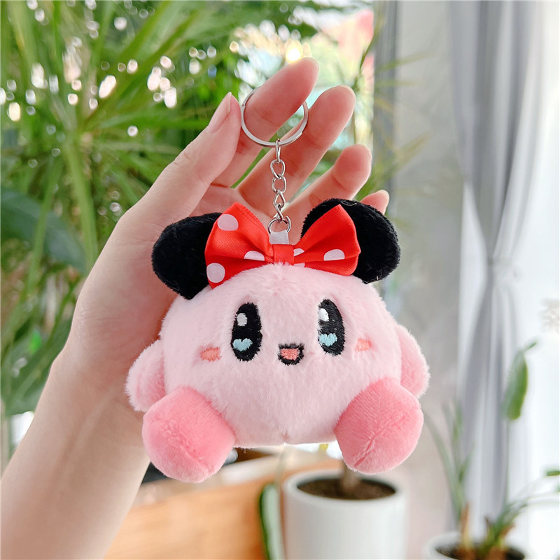 Cute Kirby Doll Small Pendant Doll Plush Toy Boutique Prize Claw Doll Wholesale Bag Ornaments