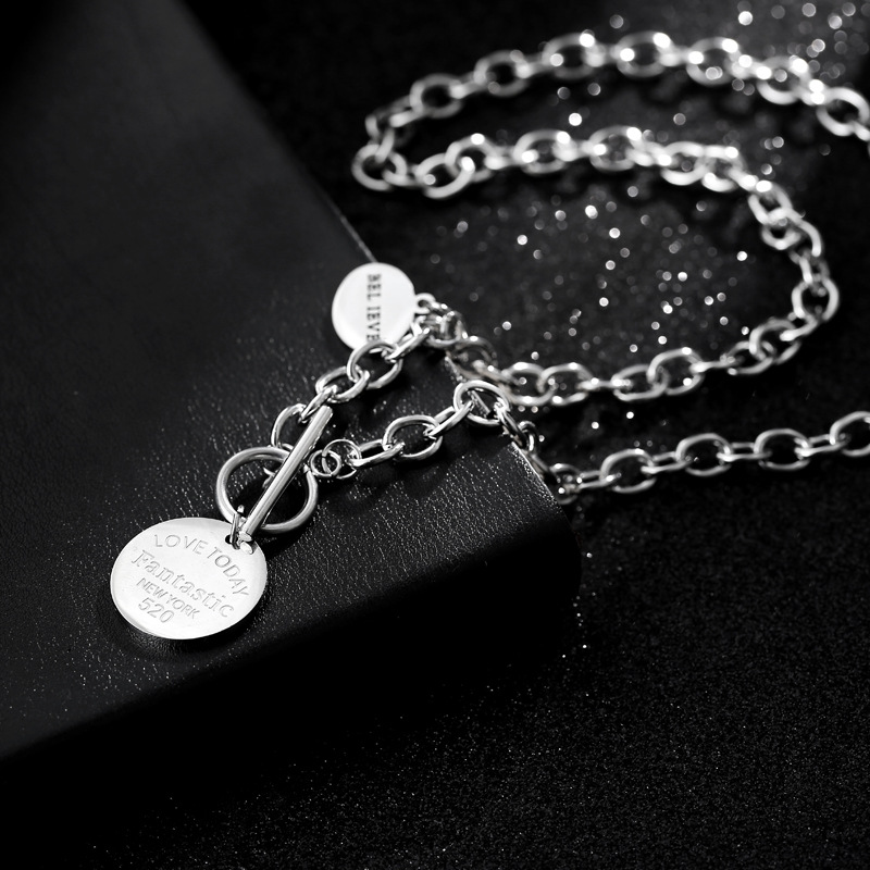 七夕礼物情侣款项链killwinner怦然心动叠戴拼接磁铁爱心相吸项链