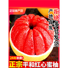 福建平和红心柚子红肉蜜柚斤新鲜红柚礼盒管溪非三水果