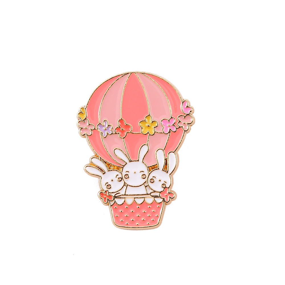 Rabbit Year New Girl Cartoon Metal Brooch Cute Rabbit Series Brooch Cartoon Pin Ornament Accessories Wholesale