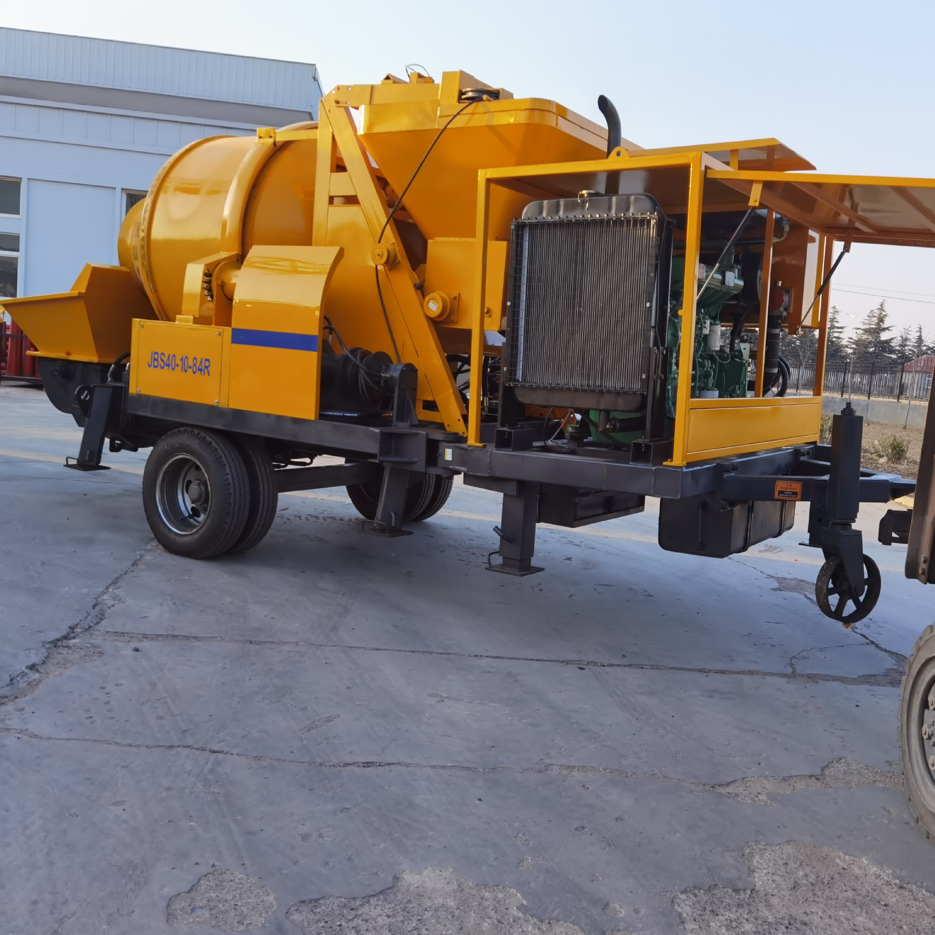 厂供小型柴油搅拌机 细石砂浆输送泵 混凝土滚筒式搅拌输送一体机