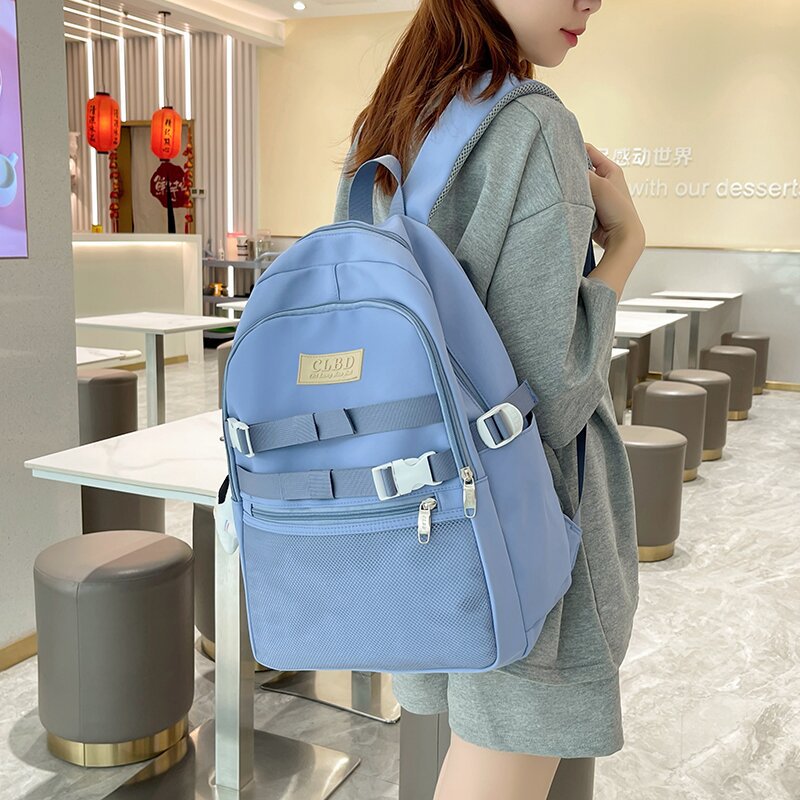 New Beautiful Girl Student Schoolbag Korean Ins Junior High School Student Backpack Simple and Lightweight College Students' Backpack