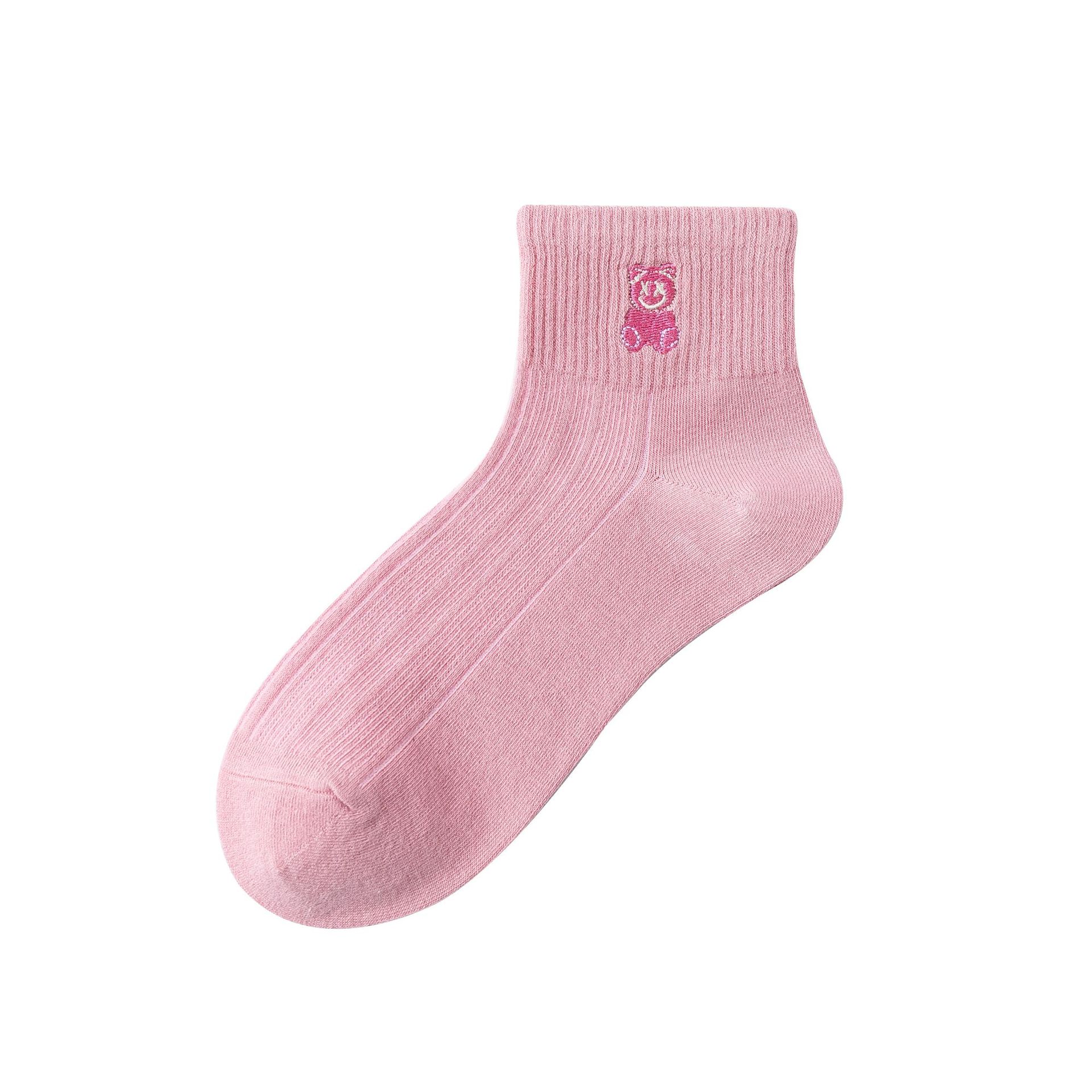 Jianlang Xinjiang Cotton Socks Women's Socks Summer Thin Pure Cotton Mid-Calf Length Socks Deodorant and Sweat-Absorbing Black Women's Sport Socks