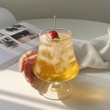 创意枫果高脚杯玻璃杯气泡果汁杯威士忌杯洋酒杯品鉴杯子水杯
