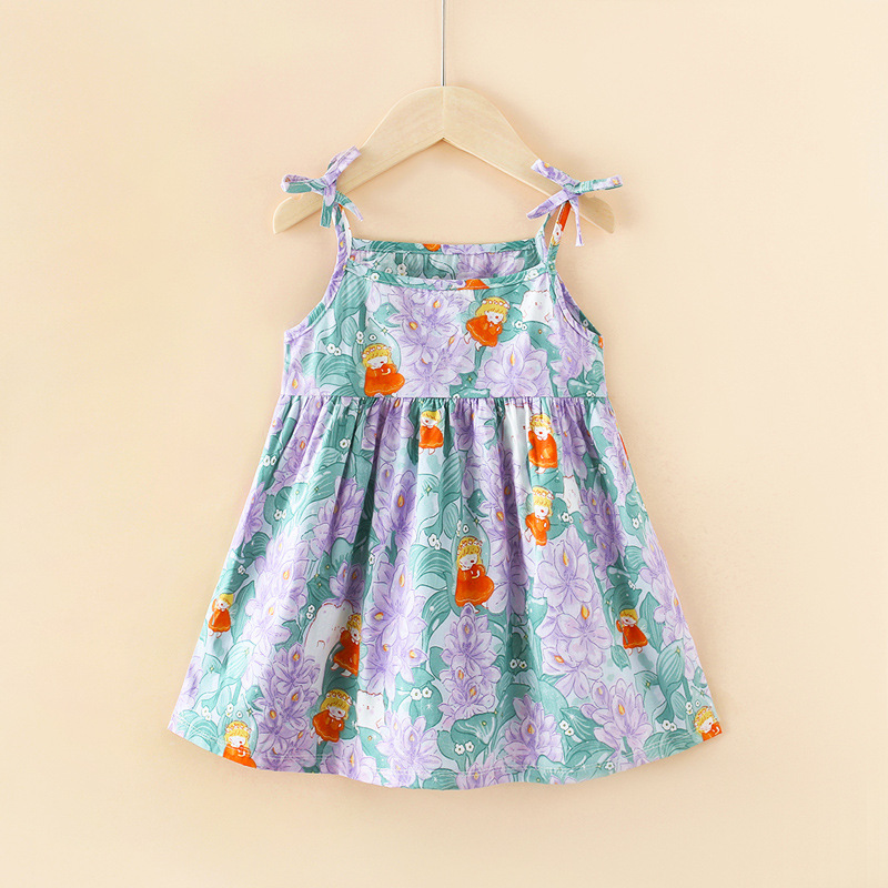 girls‘ dress summer princess children girls‘ cute cotton suspender cross-border korean style suspender dress