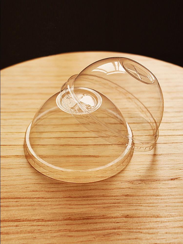 一次性90/95口径加厚半圆球形杯盖奶茶球盖供盖高盖平盖饮料盖