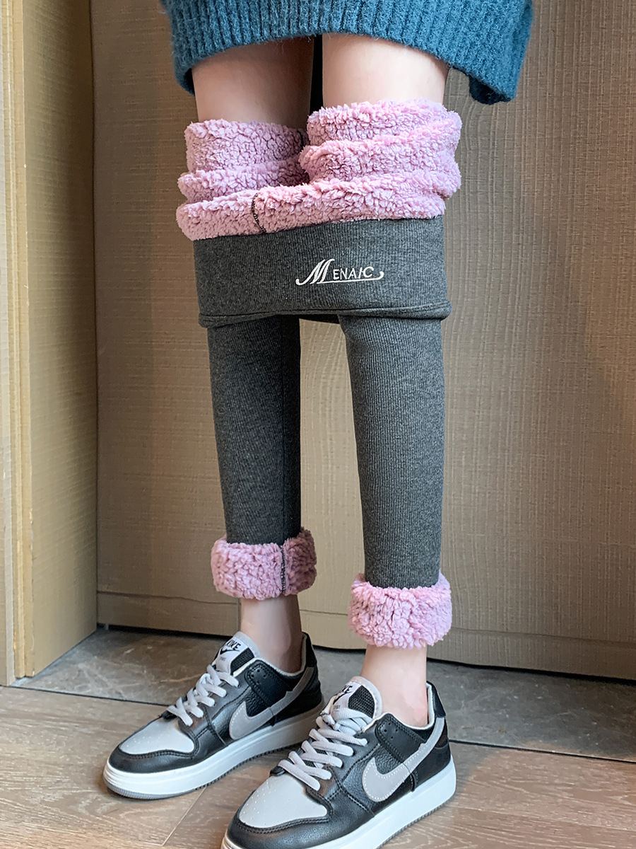 Women's Leggings Autumn and Winter Fleece-Lined Outer Wear Yiwu Muxin Clothing Tappered Pencil Pants Cloud Velvet Thickened Cotton Pants