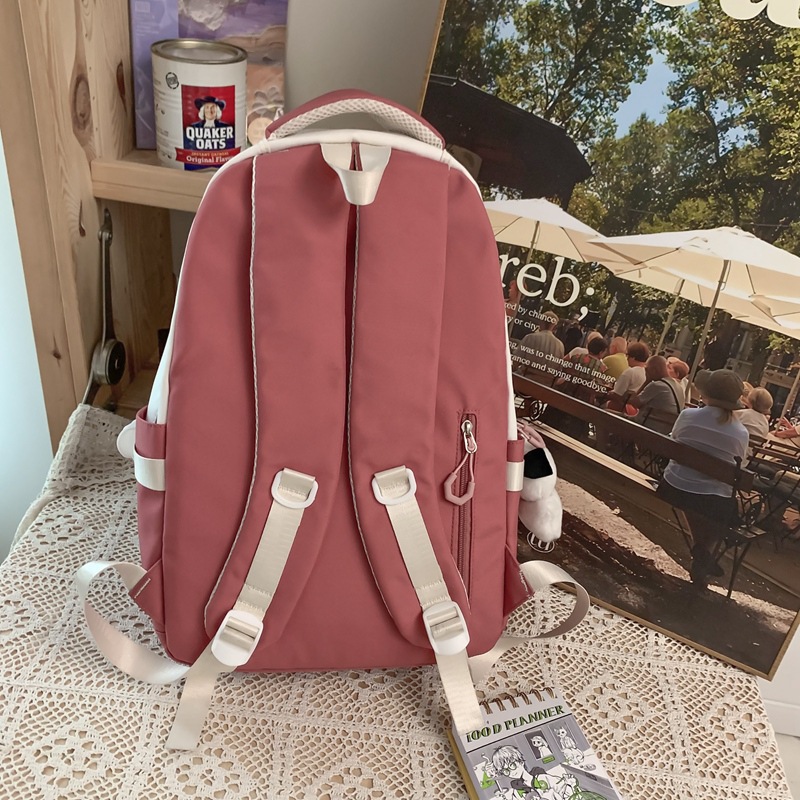 Schoolbag Middle School Student High School Student New Good-looking Contrast Color Backpack Female College Student Trip Backpack Ins Korean Style