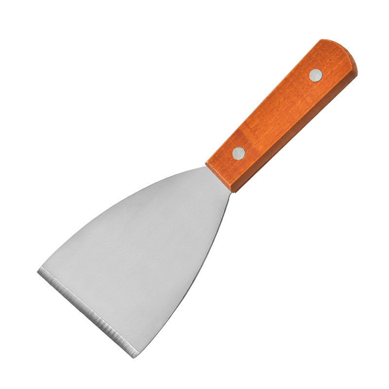 Export Shovel Wooden Handle Pancake Shovel Fried Steak Spatula Scallion Pancake Cooking Shovel Fried Dishes Teppanyaki Pancake Rolled with Crisp Fritter Shovel