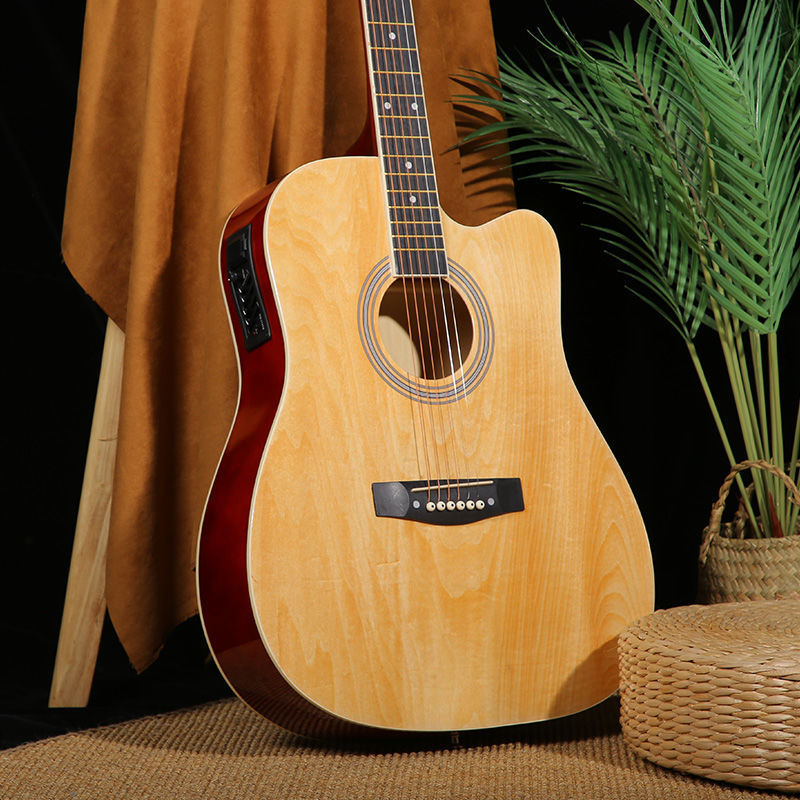 41寸民谣电木两用插电 民谣吉他电箱吉他eq四段云杉单板吉他