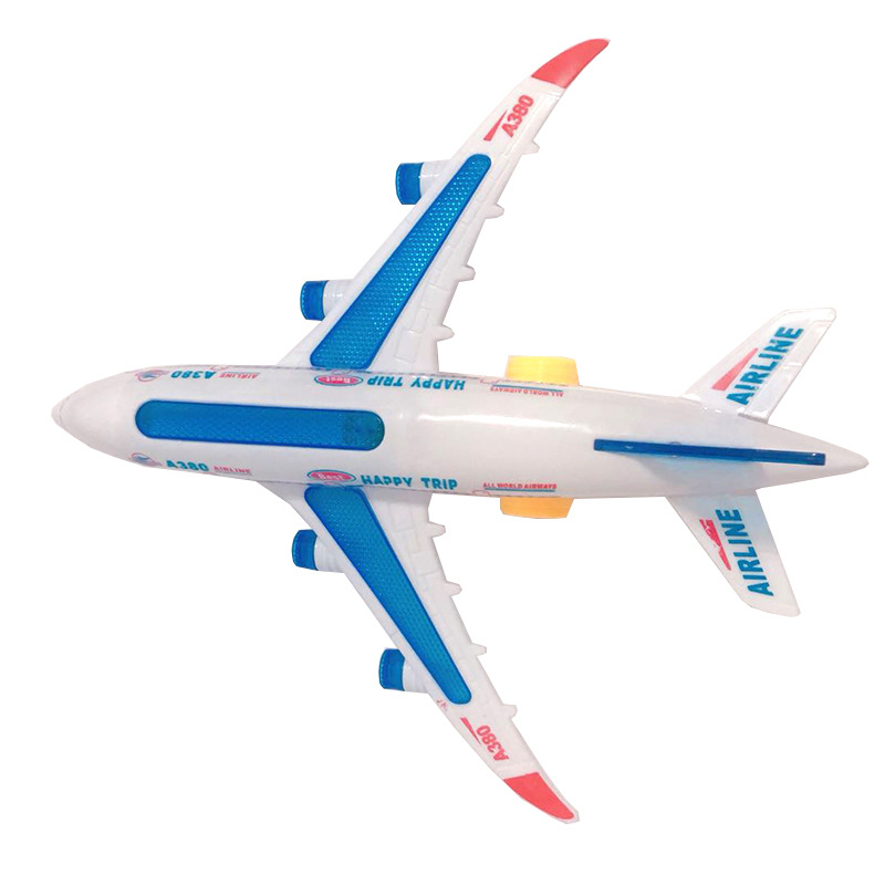 a380万向飞机客机带音乐发光玩具 空中巴士模型飞机儿童玩具批发
