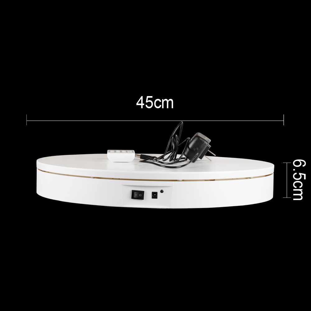 塑料展示台 电动旋转展示台 45厘米插电旋转盘带遥控器