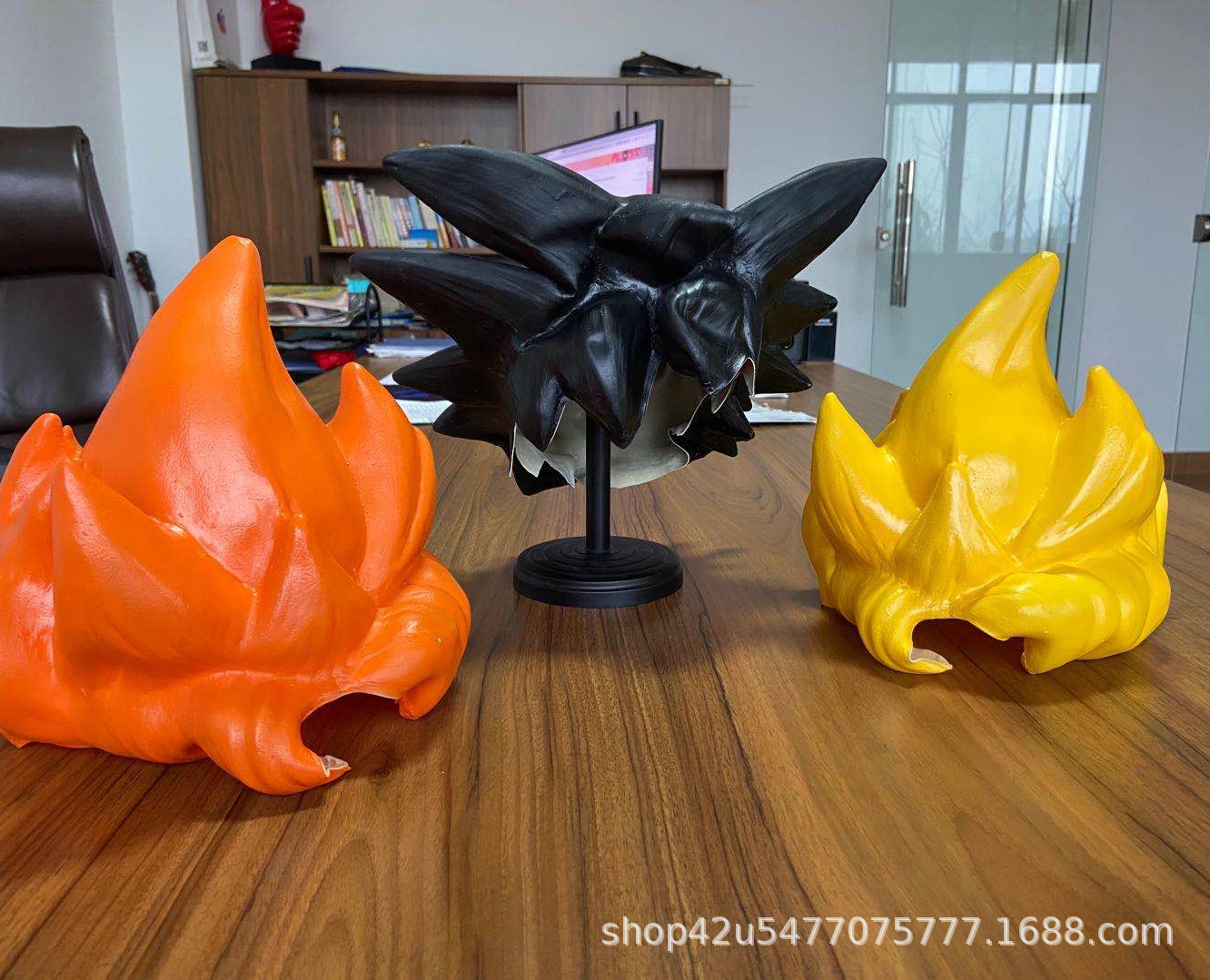 动漫七龙珠孙悟空假发赛亚人乳胶头套悟空面具游戏动漫表演道具