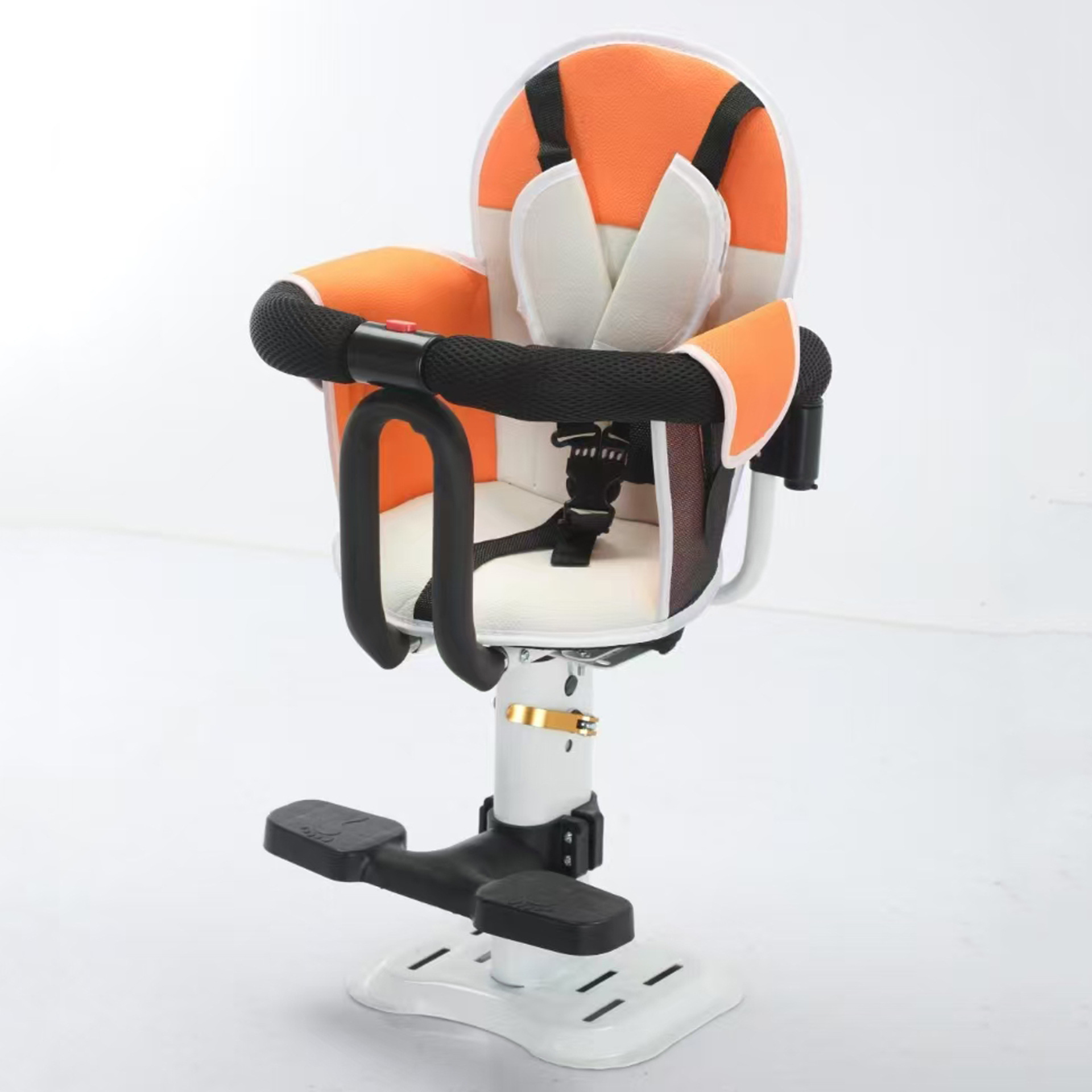 可升降高度儿童前置踏板座椅自行车电动车前置座椅宝宝外贸批发