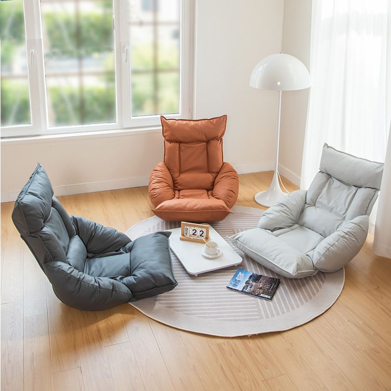 s228坐垫飘窗台坐靠一体垫躺椅懒人沙发单人地上靠背垫折叠榻榻米