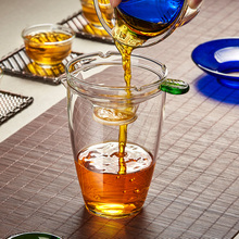 绿昌明加厚玻璃公道杯分茶器耐热功夫茶具配件茶海透明带嘴玻璃杯