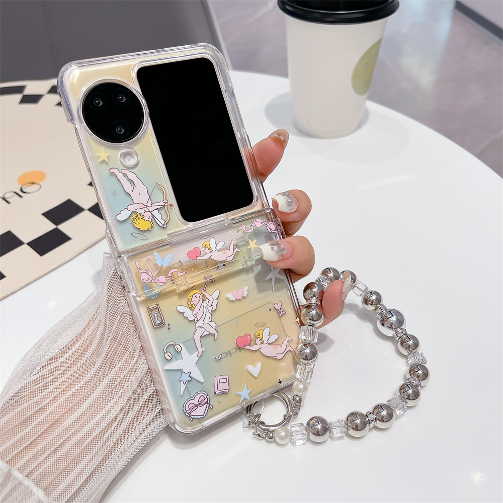 丘比特天使卡通手机壳适用oppo find n2 flip卡通折叠壳n3 flip硬