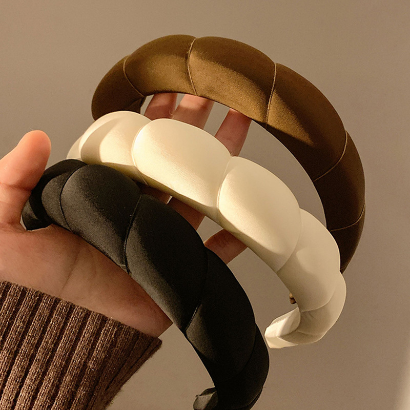 韩国秋冬网红海绵洗脸发箍气质少女头箍高级感防滑压发头饰批发