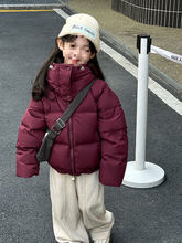 韩国童装儿童羽绒服亲子装面包服女童男童宝宝短款加厚白鸭绒冬装