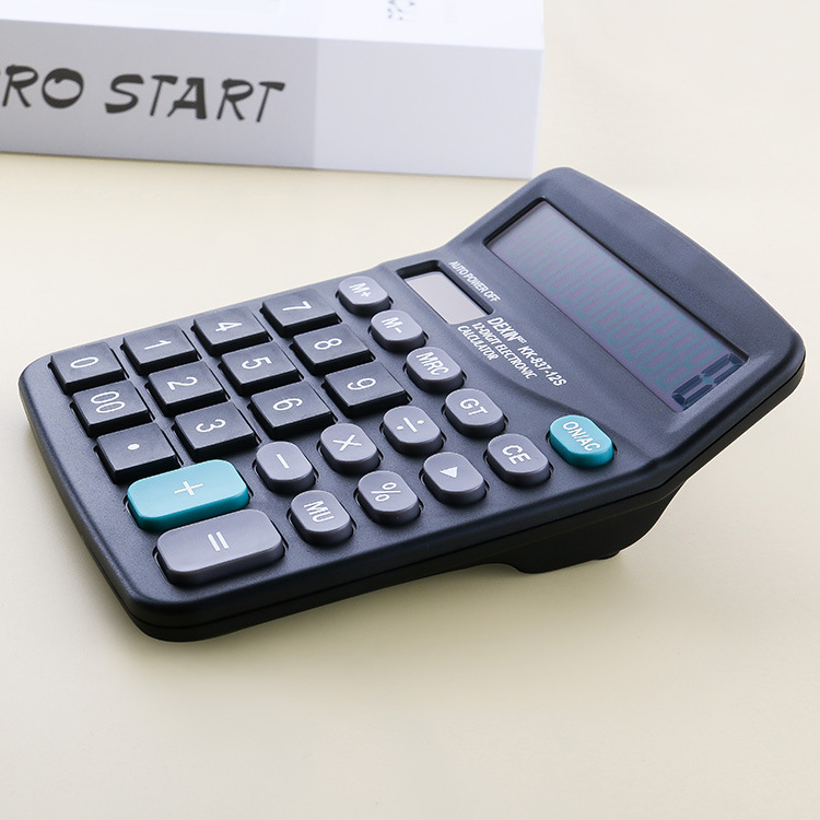 Real Solar Calculator 12-Digit Display Financial Office Use Student Calculator Factory Wholesale Business Calculator