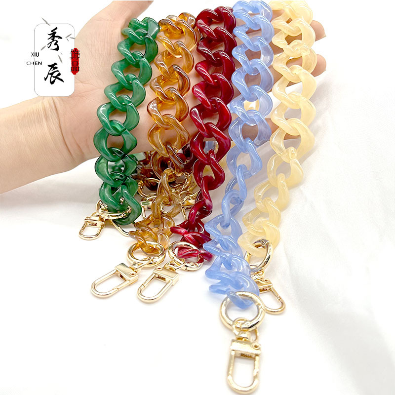 Customized Wholesale Acrylic Chain Crossbody Chain Decorative Accessories Versatile Multi-Color Multicolor Lanyard Hanging Chain Cup Chain