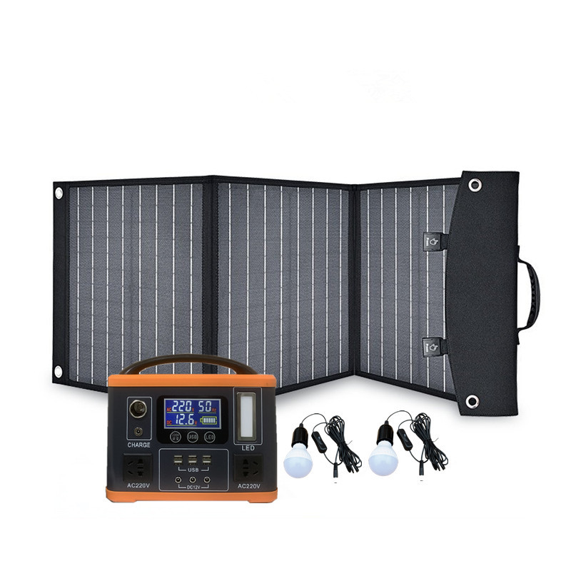 500W Portable Energy Storage Power Supply Small System Solar Power Generation System Household Photovoltaic Generator